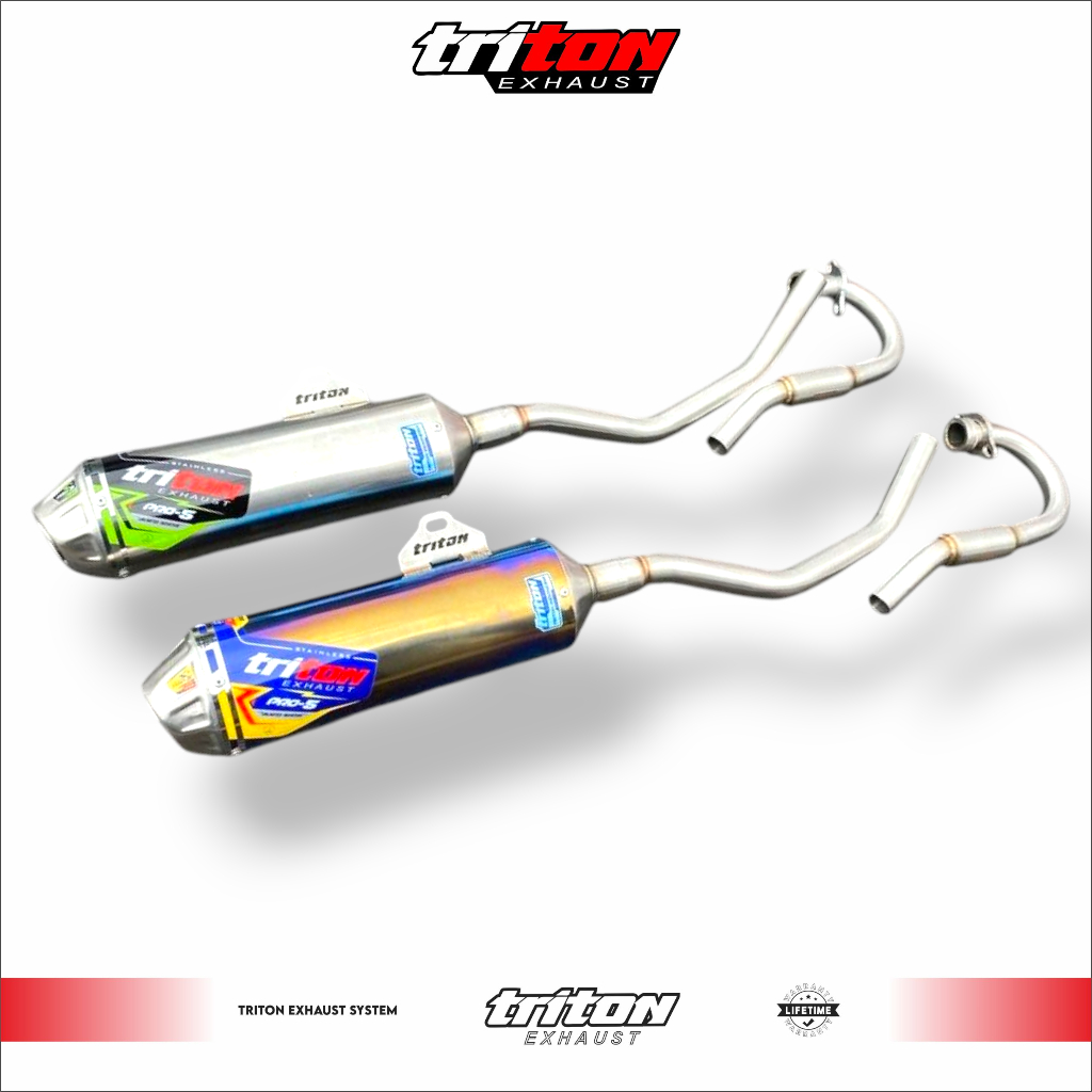 Knalpot CRF 150 L, WR155, KLX 150, Dtracker Original Triton Exhaust type Pro-5 Series