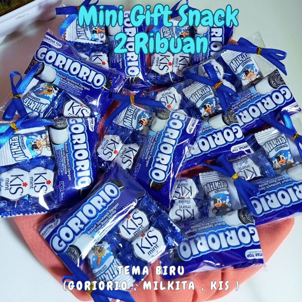 

Mini Gift Snack Ulang Tahun Tema Biru | Hampers Ulang Tahun | Freebies | Isian Goodie Bags