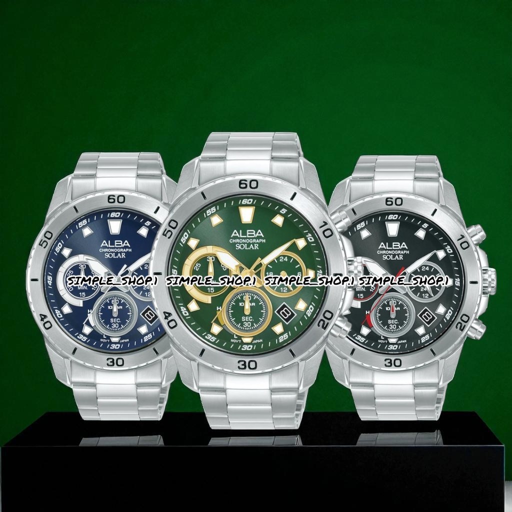 Original 100%Jam Tangan Pria Alba AZ5011X1 AZ5013X1 AZ5015X1  Solar Chronograph Garansi 1 Tahun