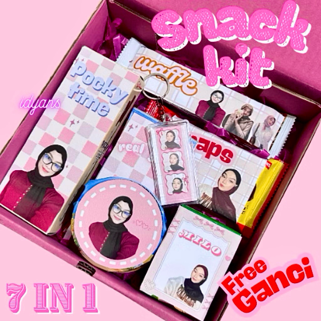 

SNACK KIT CUSTOM FOTO / SNACK KADO LUCU / CUSTOM FOTO KADO / KADO UNIK / CUSTOM KADO / SNACK KIT CETAK FOTO