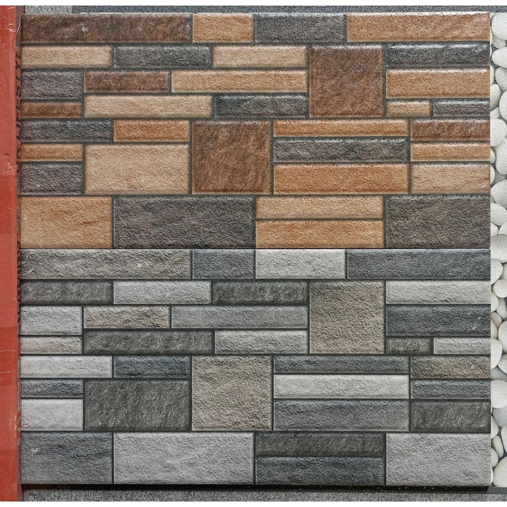 keramik dinding kamar mandi teras dapur pilar rumah batu kasar 20x40 REXTON MBR MGS motif batu abu g