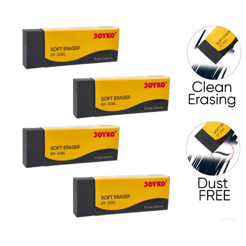 

Sepuluh Buah Penghapus Pensil Setip Joyko / Eraser B20 Joyko Putih dan Hitam