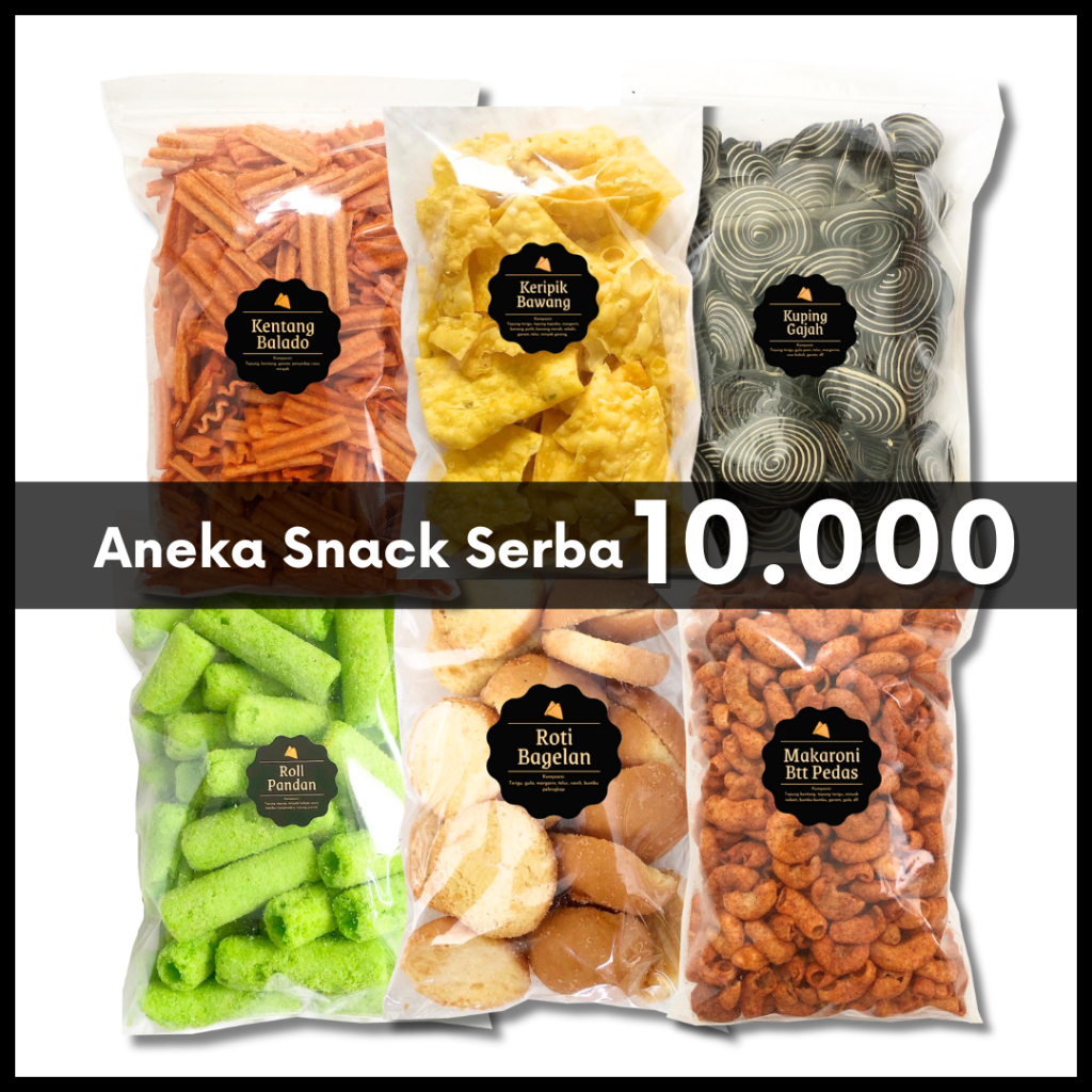 

[DELISH SNACKS] Aneka Snack Serba 10.000 / Cemilan Camilan 10 Ribu Bebas Pilih Rasa / Makanan Ringan