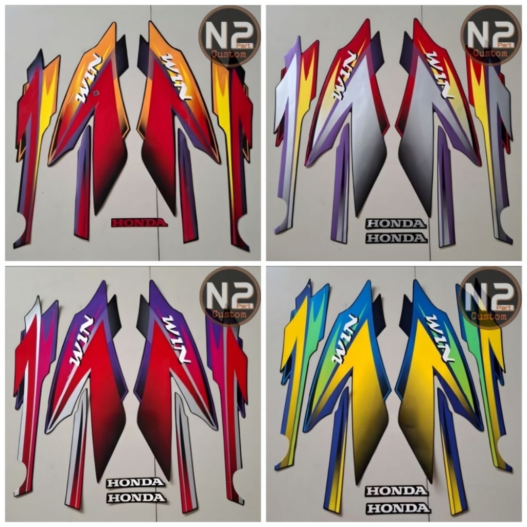 STRIPING STICKER STIKER MOTOR HONDA WIN 100 WIN100 2005 BERKUALITAS