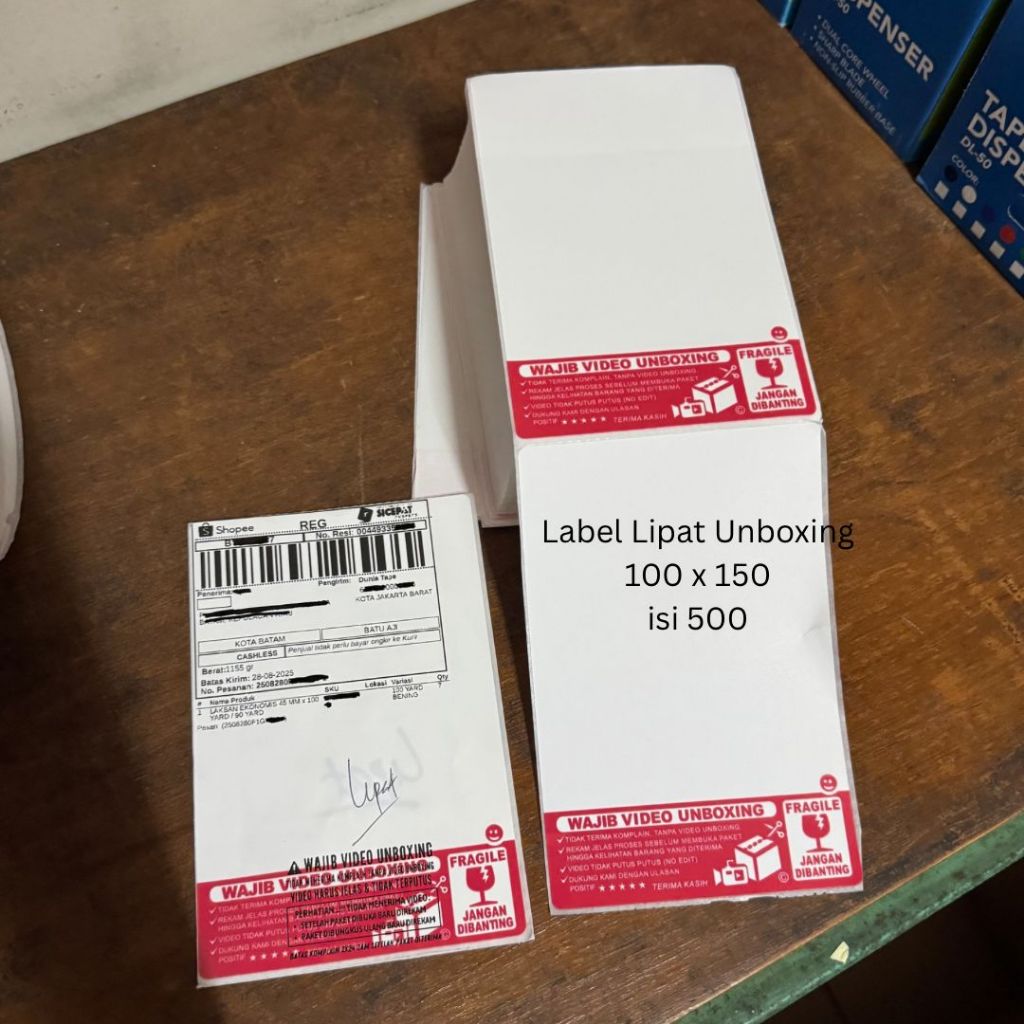 

Label Lipat Unboxing 100mm x 150mm isi 500 lembar