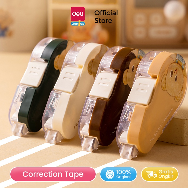 

Deli Correction Tape Tip-x Kertas Butterbear 6m Tahan Lama NS161