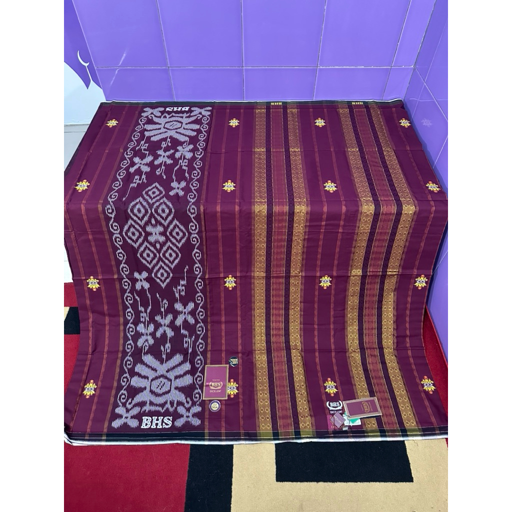 Sarung BHS exelent gold motif songket.