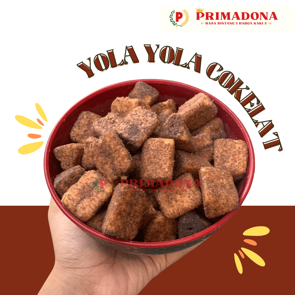 SNACK YOLA-YOLA COKELAT KILOAN 250GR 500GR - PRIMADONA SNACK (MOMOGI YOLA-YOLA SEGITIGA)