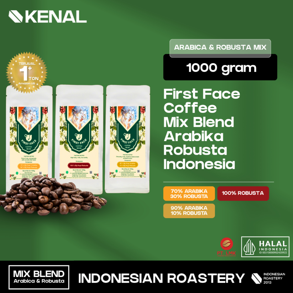 

First Face Coffee Mix Blend Arabika Robusta Indonesia 1 Kg
