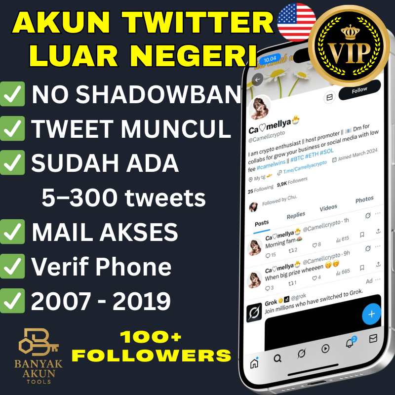 Akun X Twitter No Shadow Ban Tweet 2007-2019 - 100+ Followers - Murah Akun Terawat