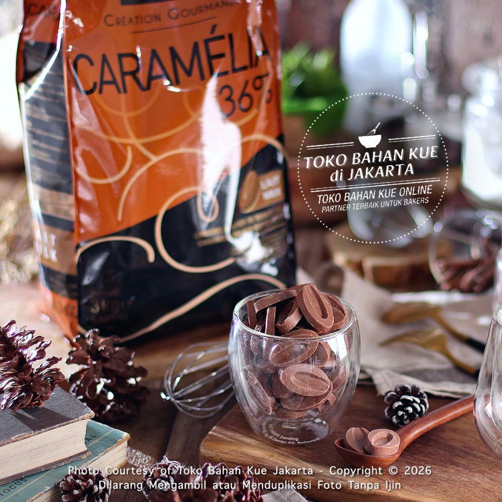 

Valrhona Caramelia 36% Milk Chocolate 3kg SAK Couverture Cokelat Susu