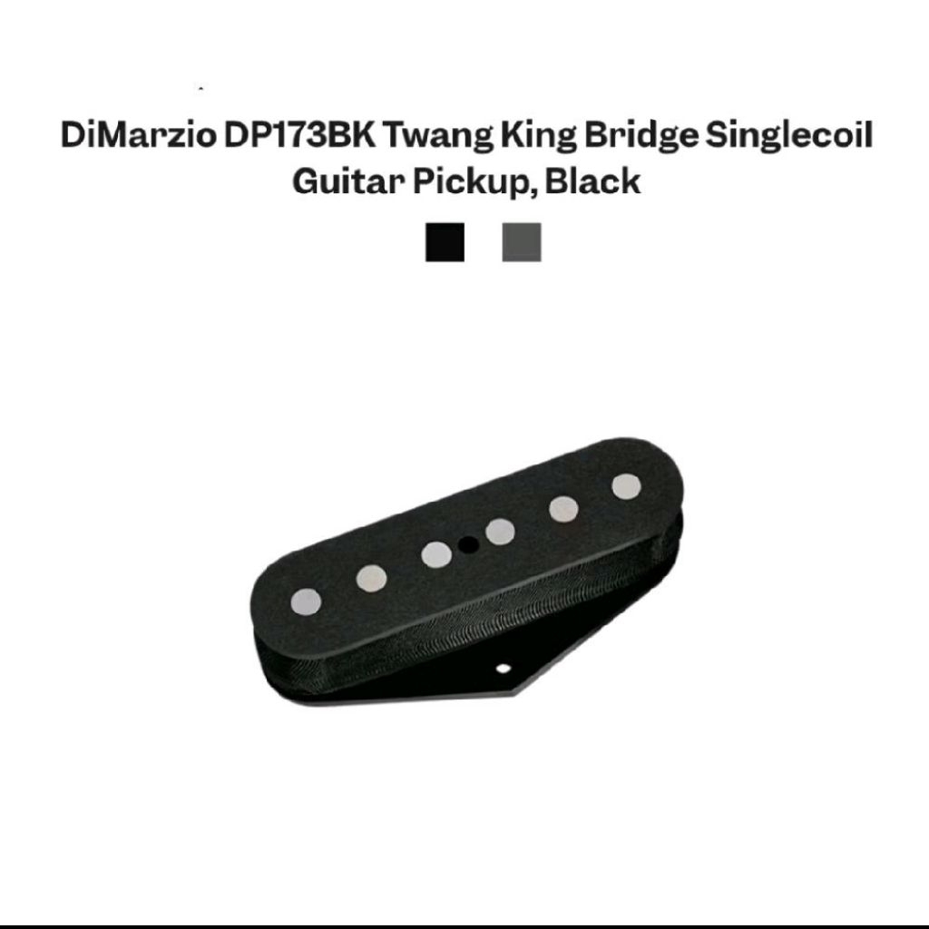 DiMarzio DP173BK Twang King Bridge Singlecoil Guitar Pickup, Black