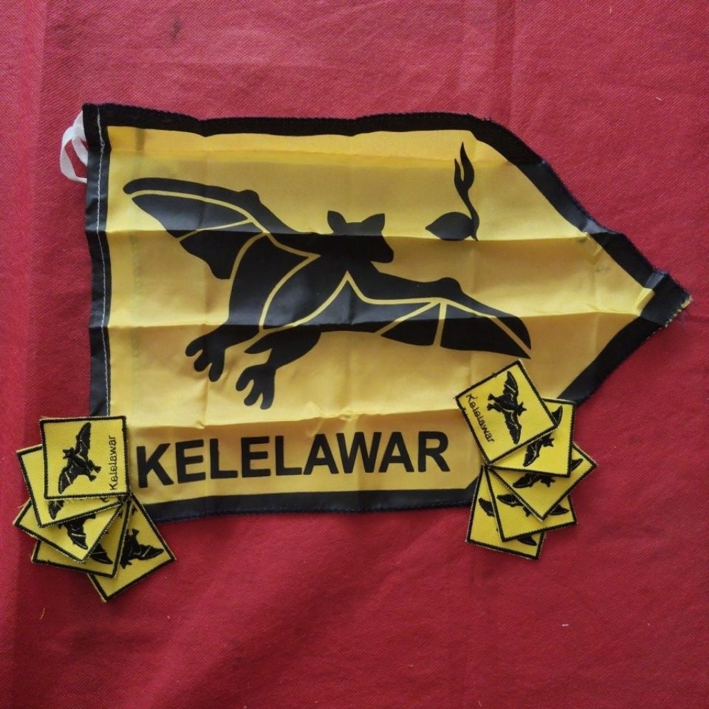 Bet Regu KELELAWAR -  Bet Tanda Regu Hewan Kelelawar Bordir - Badge Regu Pramuka