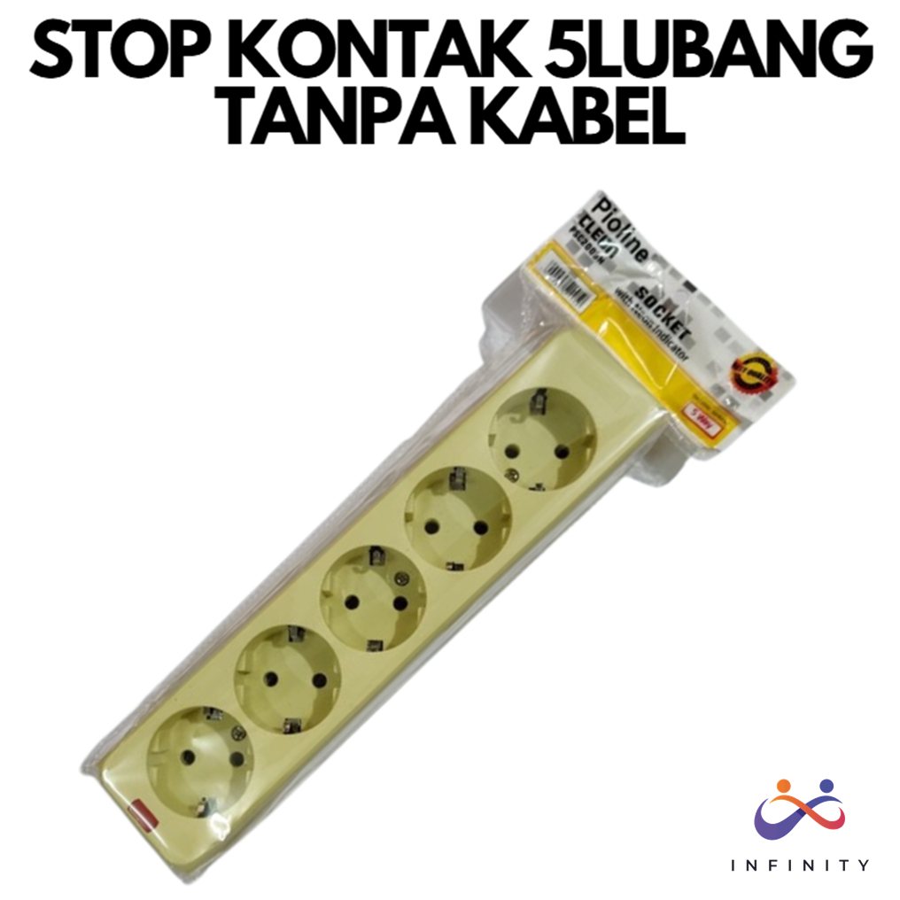 STOP KONTAK 5 LUBANG COLOKAN LISTRIK STOP KONTAK TANPA KABEL INF