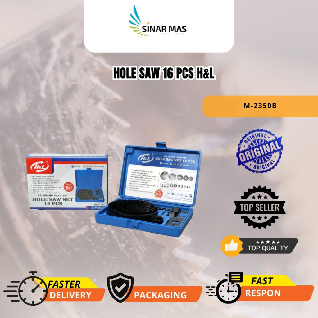 HOLE SAW 16 PCS H&L