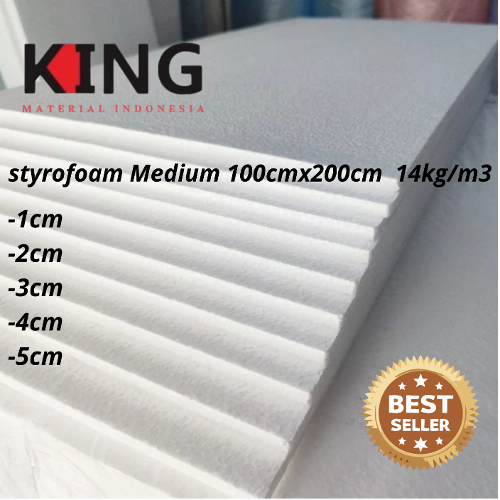 

Styrofoam 2cm medium 100cmx200cm