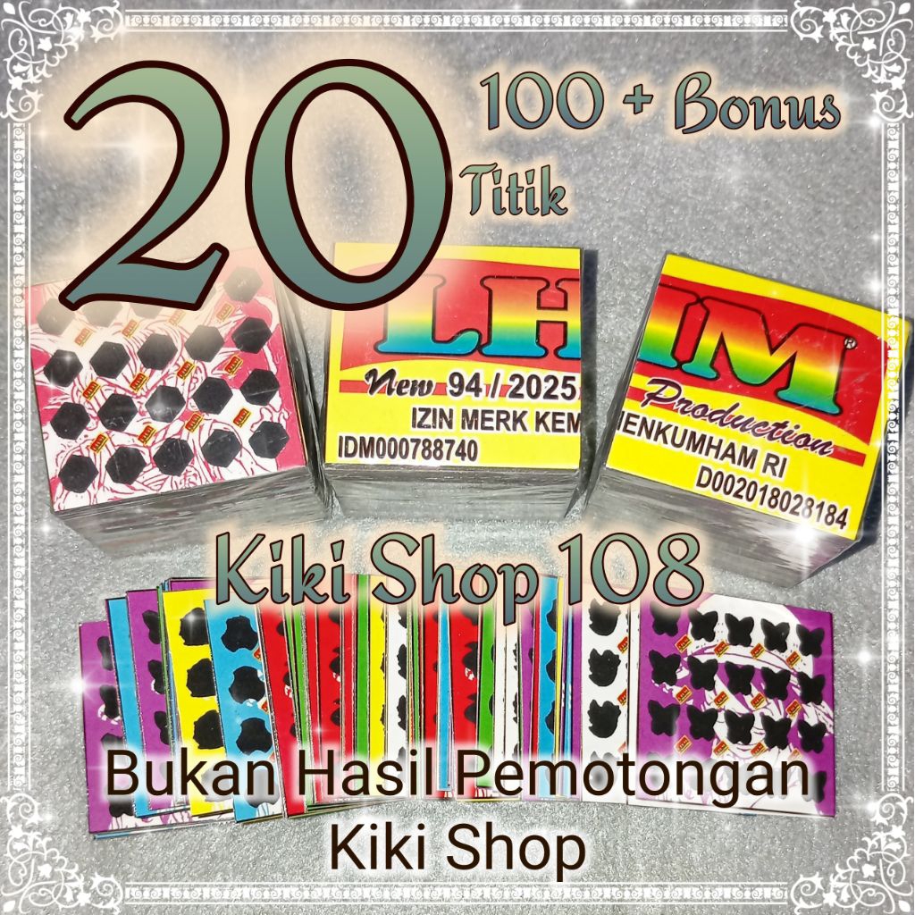 (100 + Bonus) /Gosokan Bom Tengkorak LHM 15 18 20 Titik