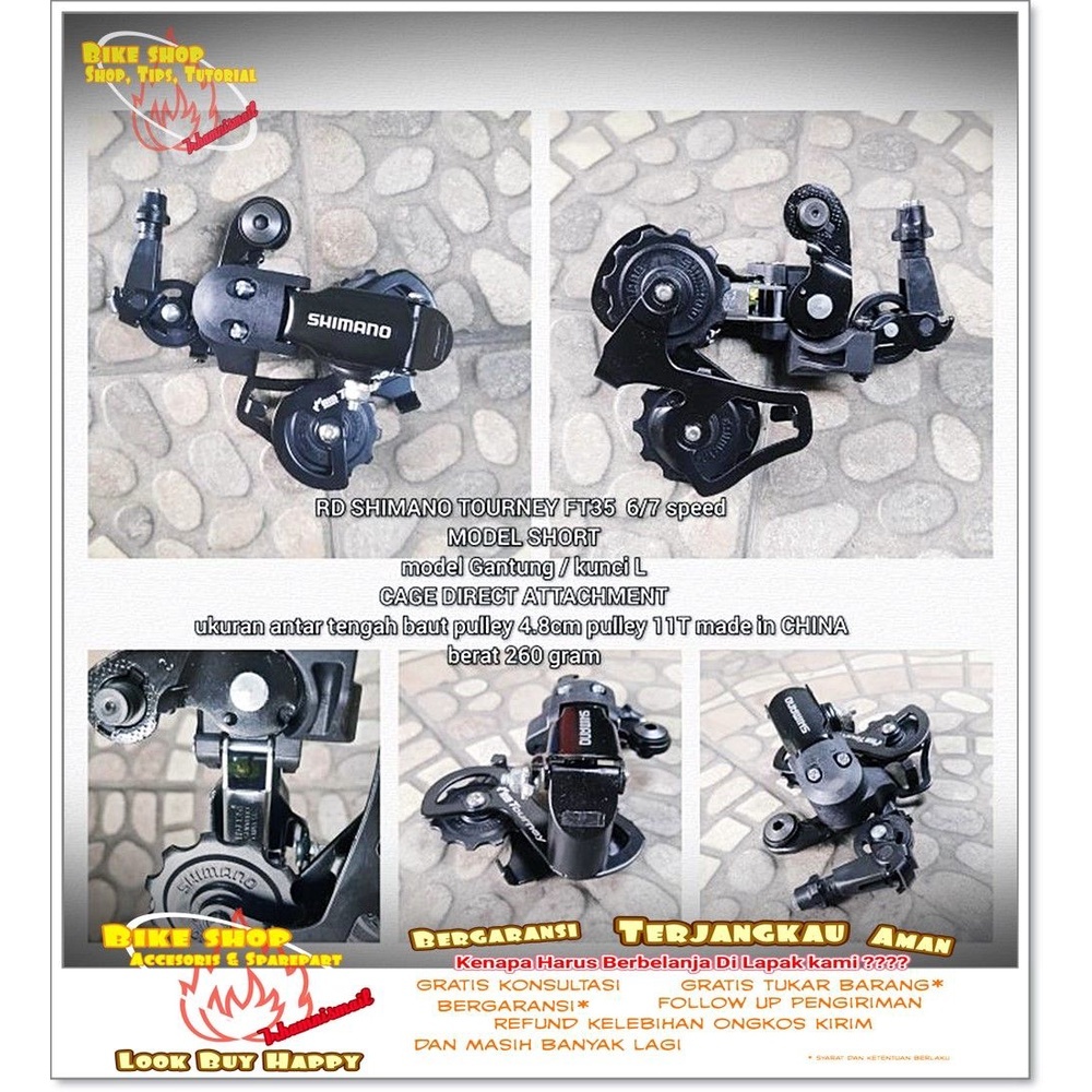 RD SHIMANO TOURNEY FT35 6/7 speed CAGE DIRECT ATTACHMENT model kunci L Sepeda GUNUGN MTB SPAREPART S
