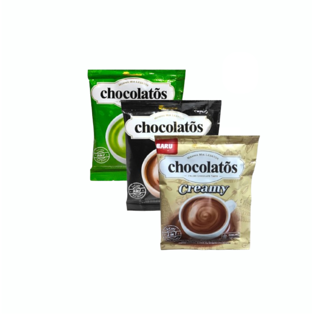 

Drink Minuman Cokelat Chocolatos CREAMY MATCHA 3in1 10pcs 27gr