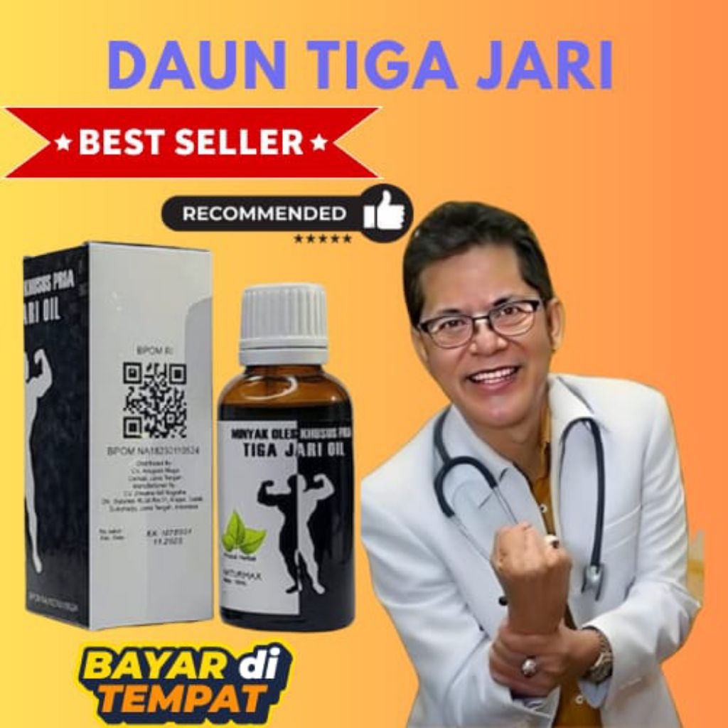 minyak daun bungkus tiga jari asli 100% original pembesar kelamin pria herbal kuat tahan lama ori
