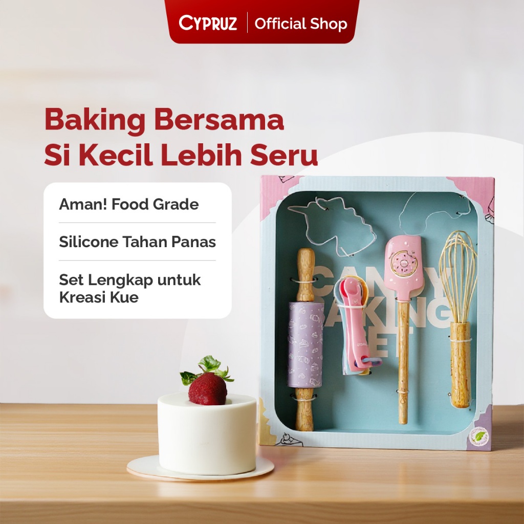 Kekebaharu_ - Cypruz 10 pcs Candy Baking Silicone Set Alat Cetak Kue Shopee