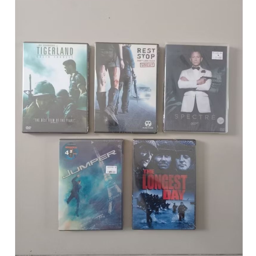 DVD FILM TIGERLAND/REST STOP/SPECTRE 007/JUMPER/THE LONGEST DAY