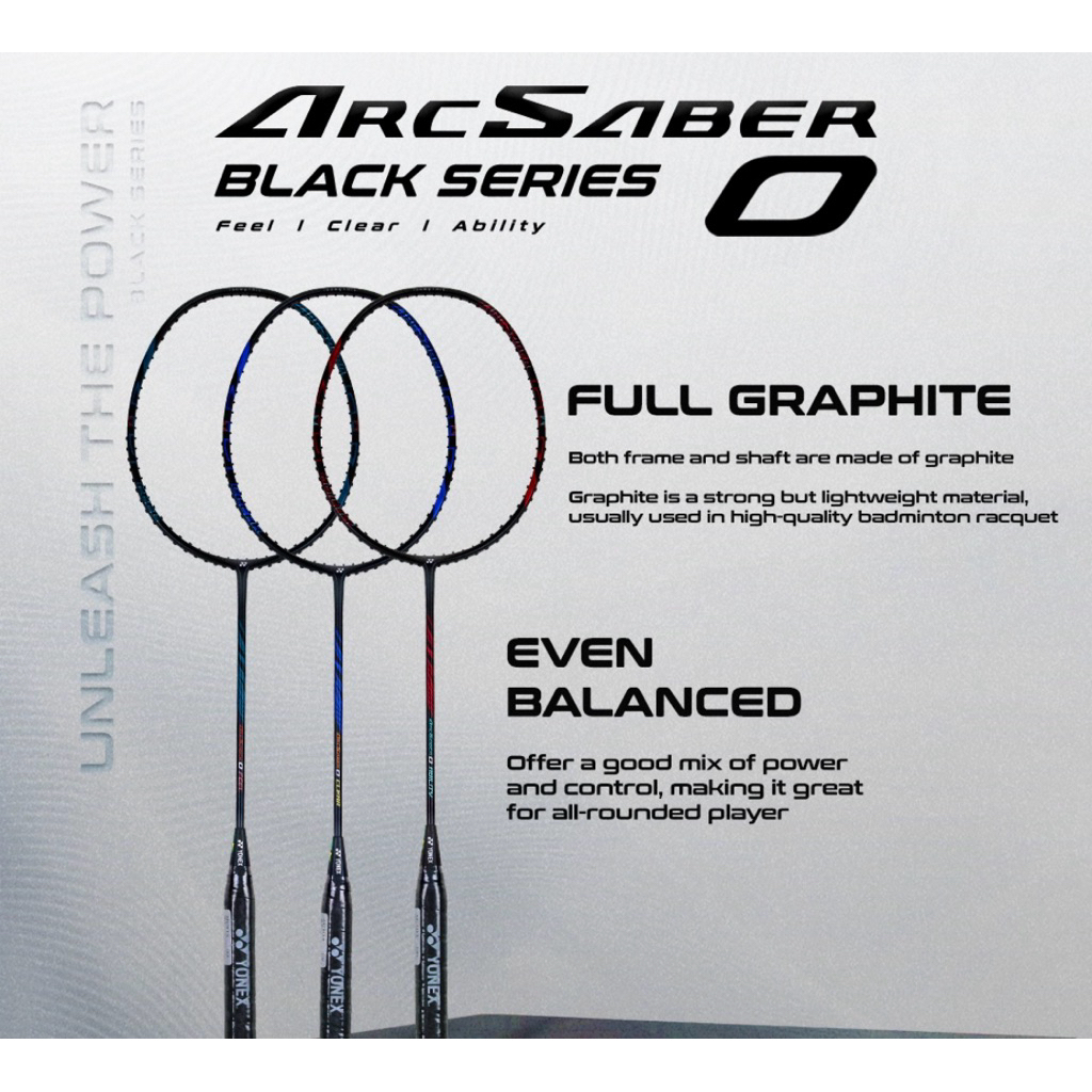 RAKET YONEX ARCSABER 0 BLACK EDITION ORIGINAL