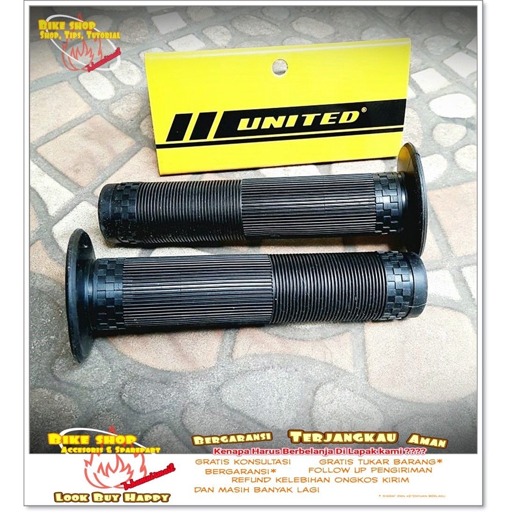GRIP HANFLAT BMX UNITED 037 BLACK TAIWAN Sepeda MTB BMX SPAREPART SEPEDA TERMURAH