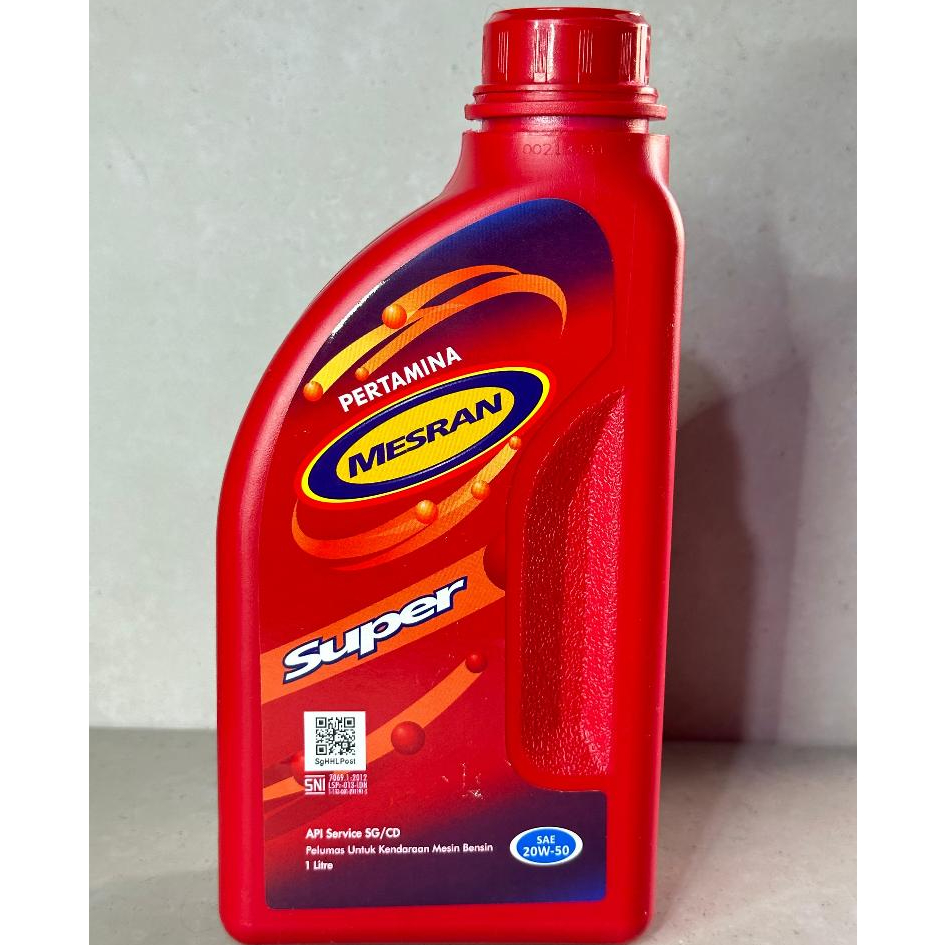 PELUMAS OLI MESRAN SUPER 1LITER OLI PERTAMINA MESRAN SUPER 1L