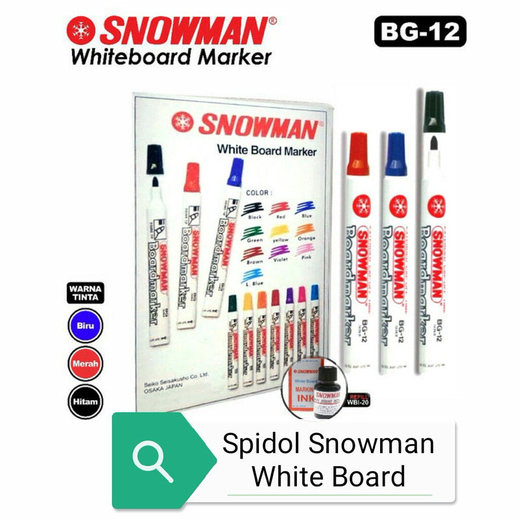

Spidol White Board Snowman BG-12 (3pcs)