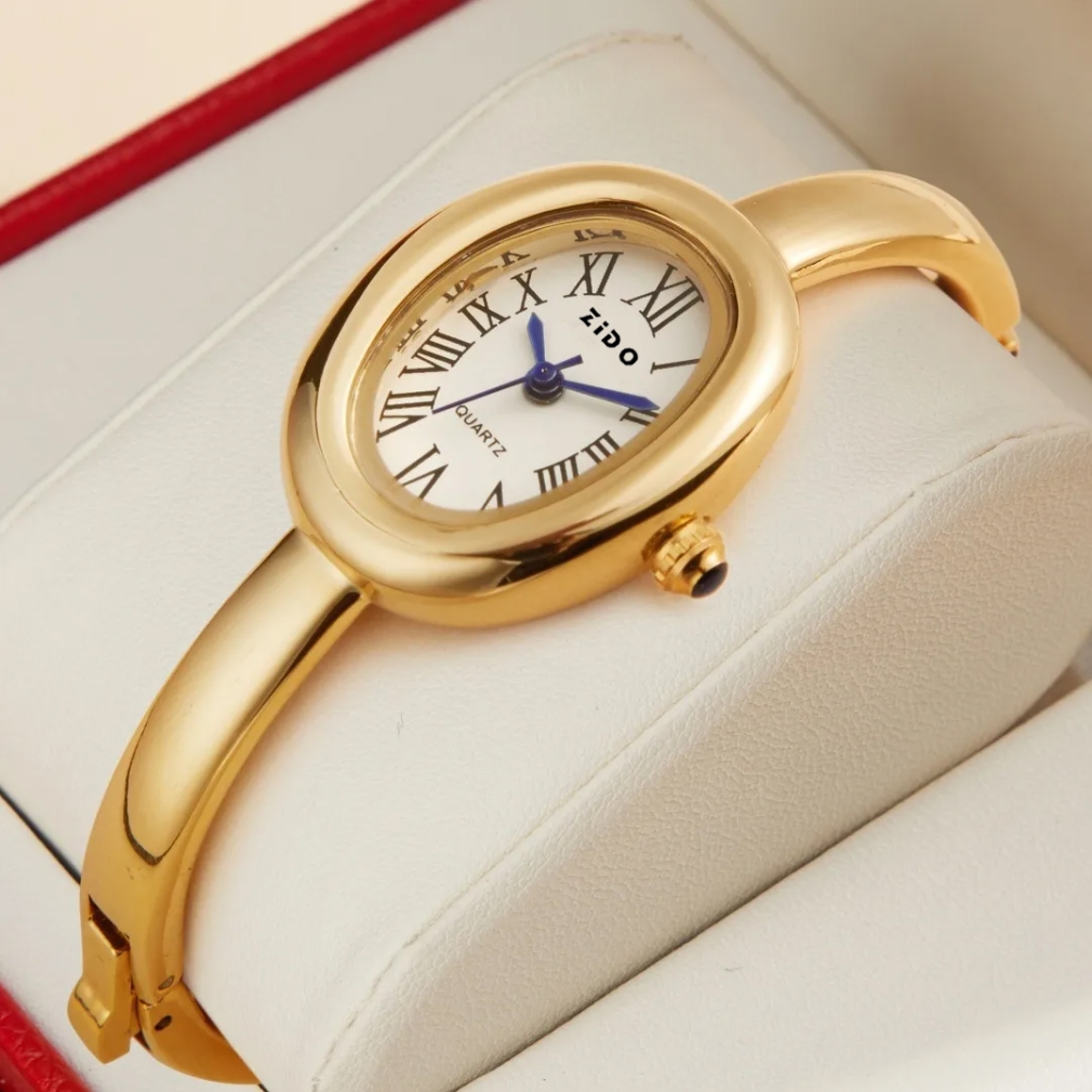 Jam Tangan Wanita Gelang Mewah Vintage Kecil Tahan Air yang Elegan dan