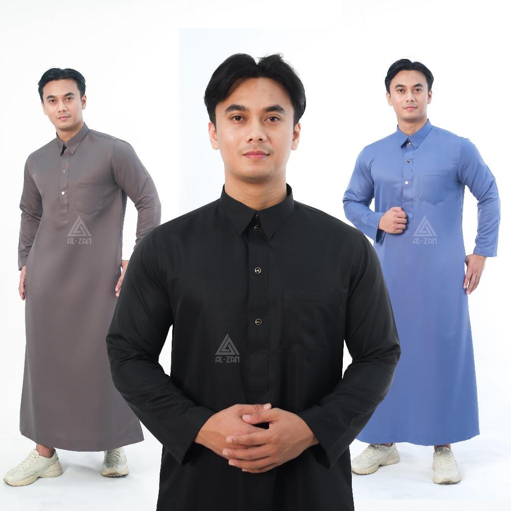 Jubah Slimfit ATQIA jubah gamis pria muslim slimfit jubah gamis pria lengan panjang Bordir busana mu