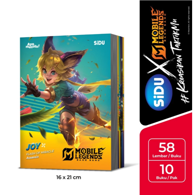 

(1 PACK) Buku Tulis Sinar Dunia / SIDU 58 isi 10 BUKU ukuran Kwarto - Sidu Buku Tulis 58 Lembar