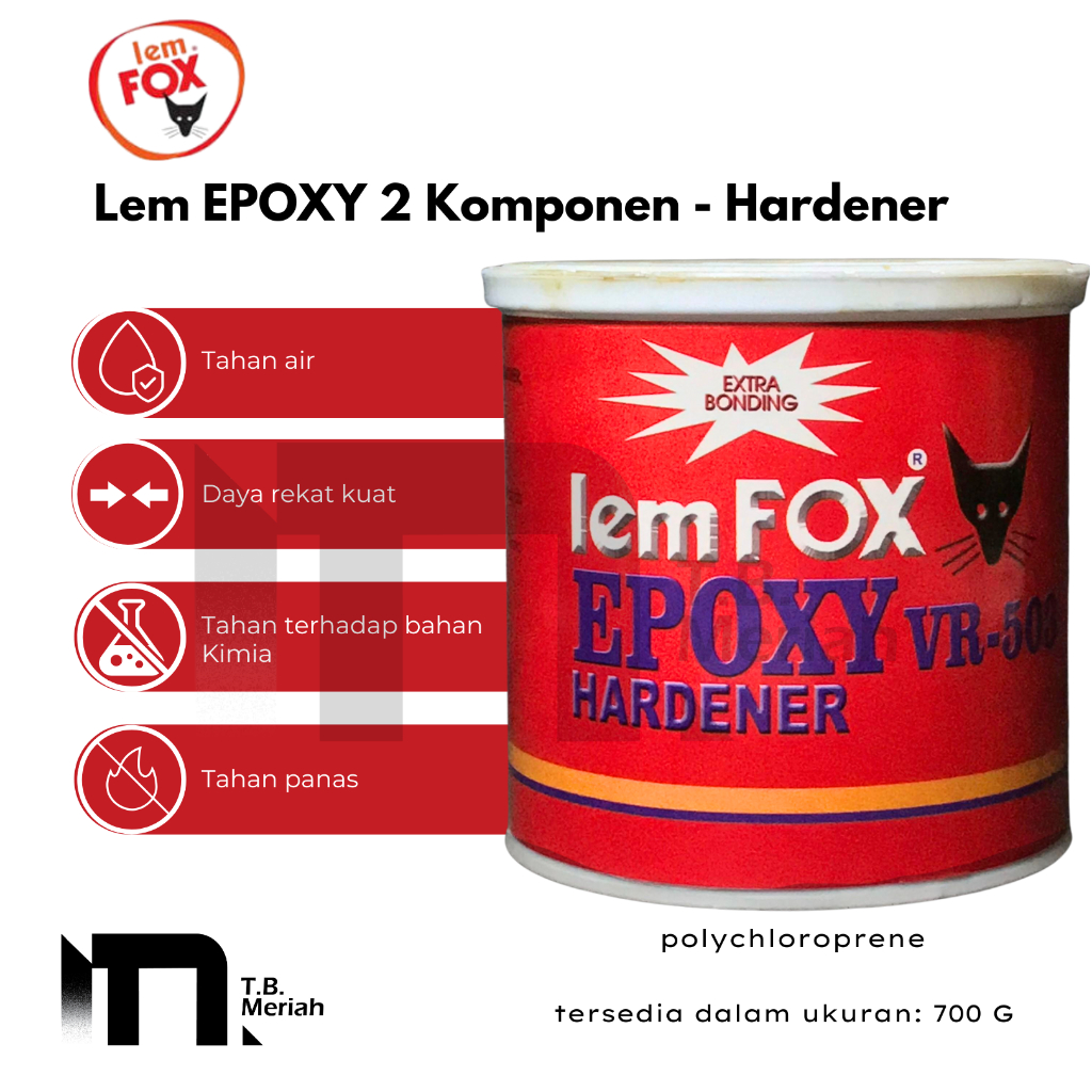 LEM FOX EPOXY 2 Komponen (Resin + Hardener) - Lem Kayu - Lem Besi