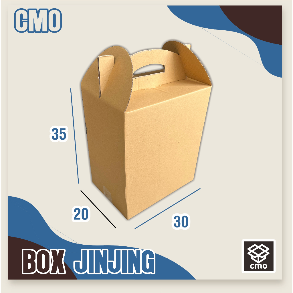 

Box Jinjing polos 30x20x35 cm | Kardus takeaway | jinjing/tenteng | kardus buah | hampers | sembako