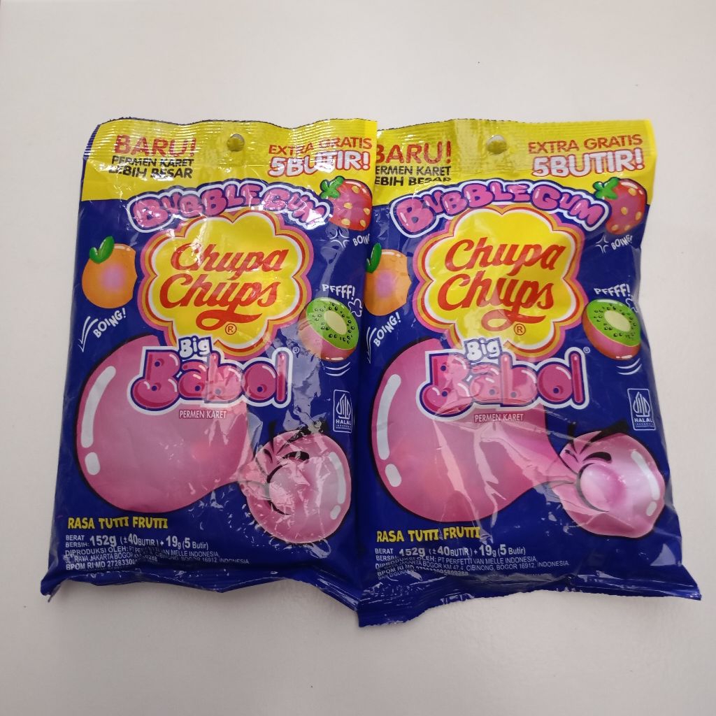 

Chupa Chups Big Babol Permen Karet 152g Rasa Tutti Frutti