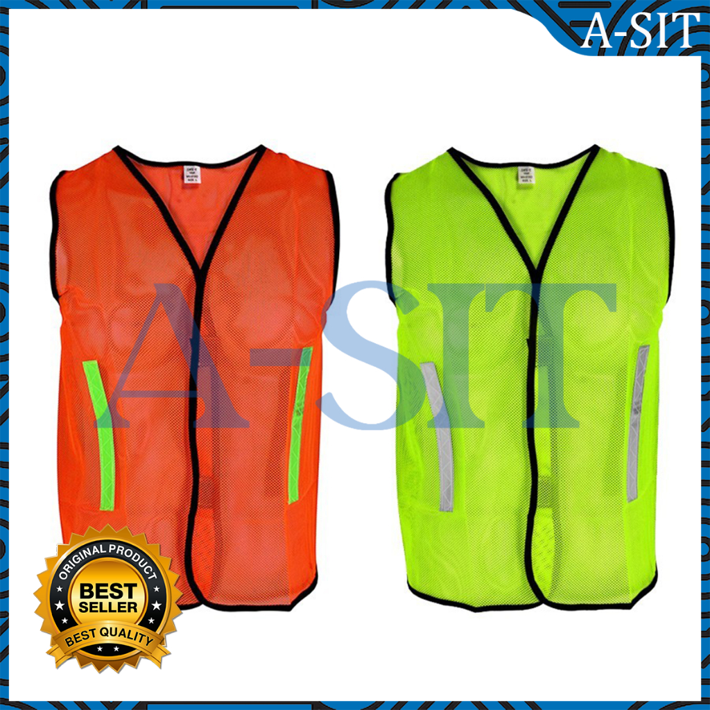 Rompi Jaring Hijau dan Orange | Rompi Proyek | Rompi Parkir