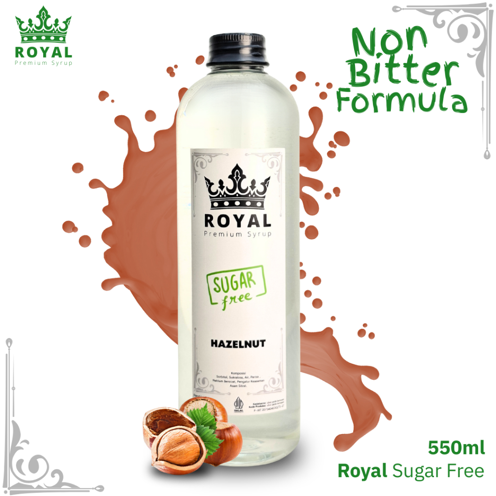 

ROYAL SUGAR FREE Hazelnut Keto Syrup / Sirup Hazelnut (550ml)