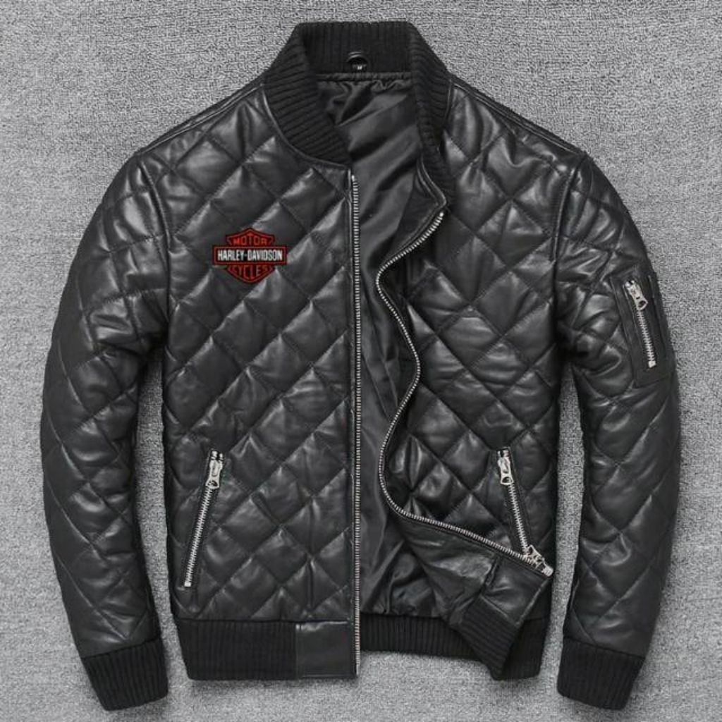 jaket kulit pria,jaket Harley Davidson, jaket kulit bomber