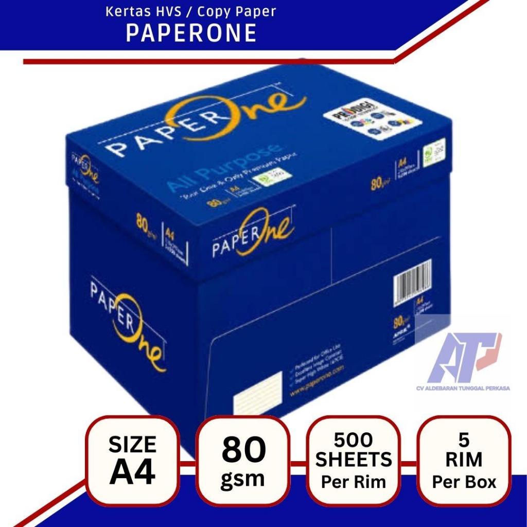

Kertas HVS A4 PAPERONE 80 gsm 1 Box (5 rim/2500 Lembar) Copy Paper Print Copier Fotocopy