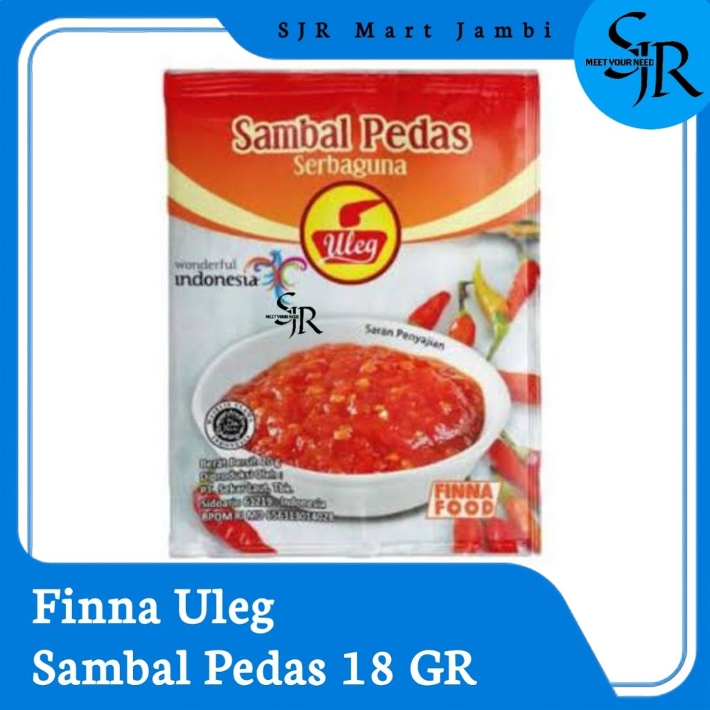 

[Sambal] Finna Sambal Uleg Pedas | Kemasan Satuan 18gr