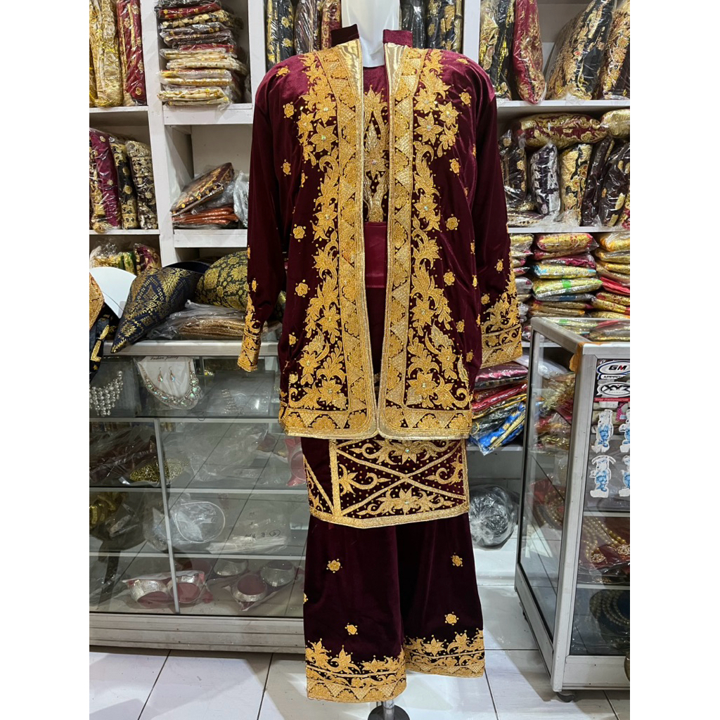 Baju Penganten Laki Minang/Baju Pengantin Marapulai Padang/Baju Penganten Pria Adat