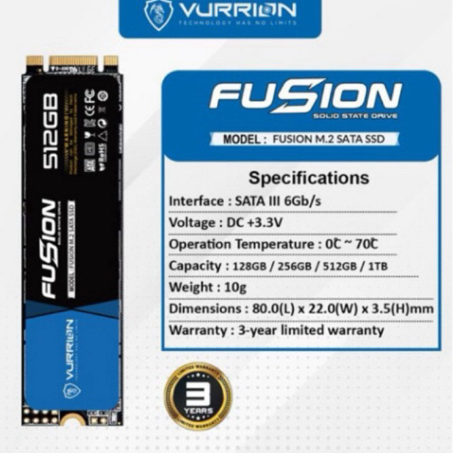 SSD M2 SATA VURRION 512GB