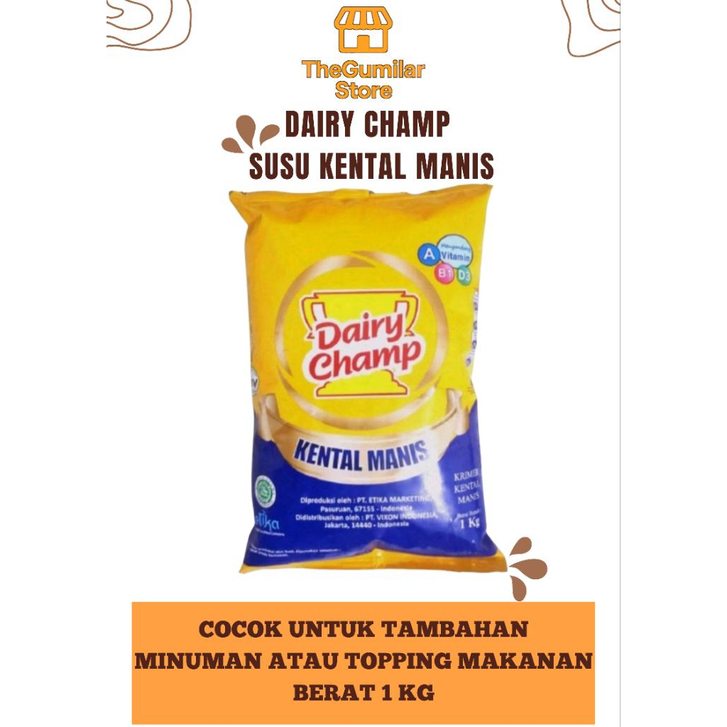

Dairy Champ 1Kg Bag Krimer Kental Manis