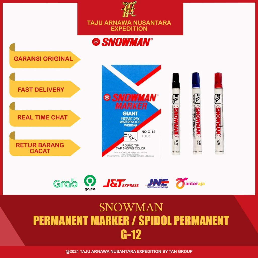 

SPIDOL PERMANENT SNOWMAN G-12 / SNOWMAN PERMANENT MARKER G-12