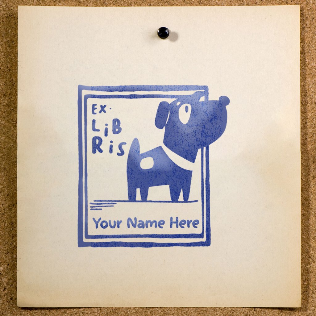 

Stempel Buku Ex Libris Custom Nama SE-89 | Desain Anjing Lucu | Stamp Perpustakaan