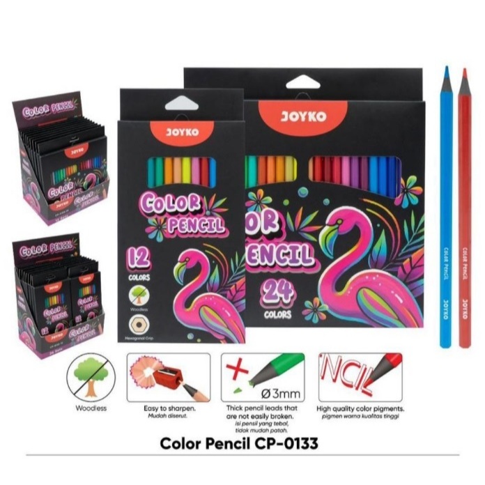 

PENSIL WARNA JOYKO CP-0133 ISI 24 WARNA