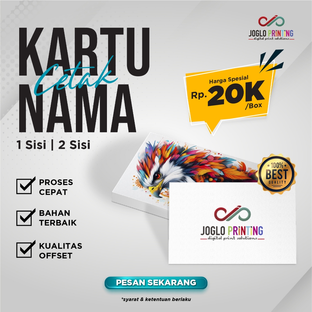 

KARTU NAMA ( 1 BOX ISI 100PCS ) 1 HARI SELESAI
