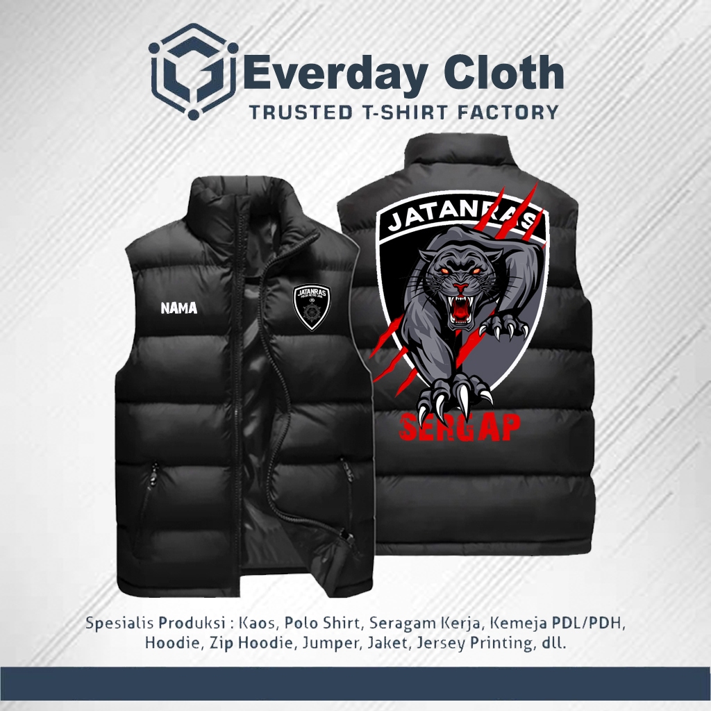 ROMPI VEST PARASUT PRIA JATANRAS TEAM SERGAP - ROMPI POLISI JATANRAS - ROMPI OUTDOR MOTORAN BAHAN PA