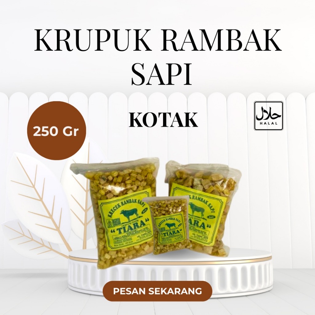 

krecek rambak kulit sapi asli/ krecek rambak dadu/ krecek rambak (250gr)